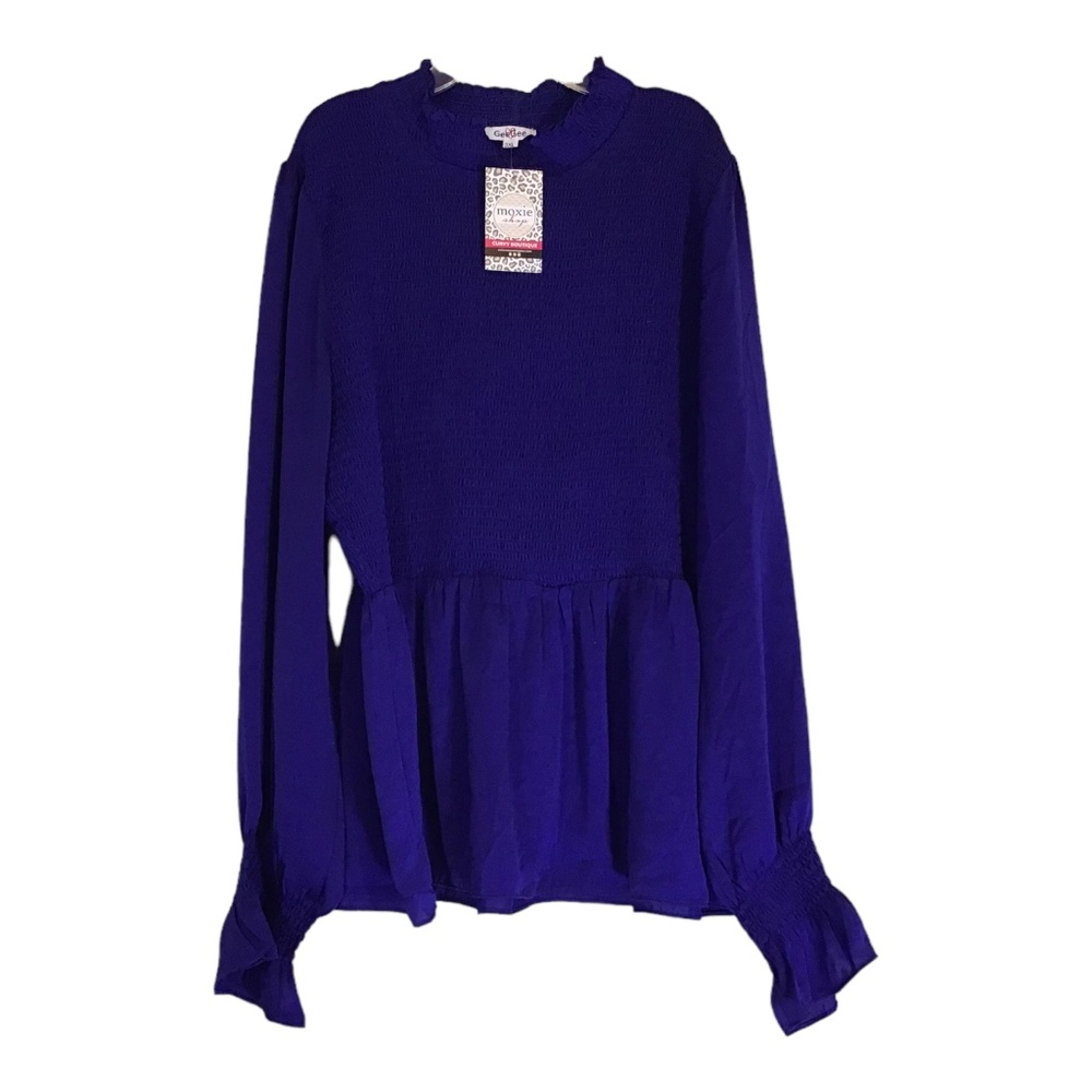 GeeGee Smocked Peplum Top